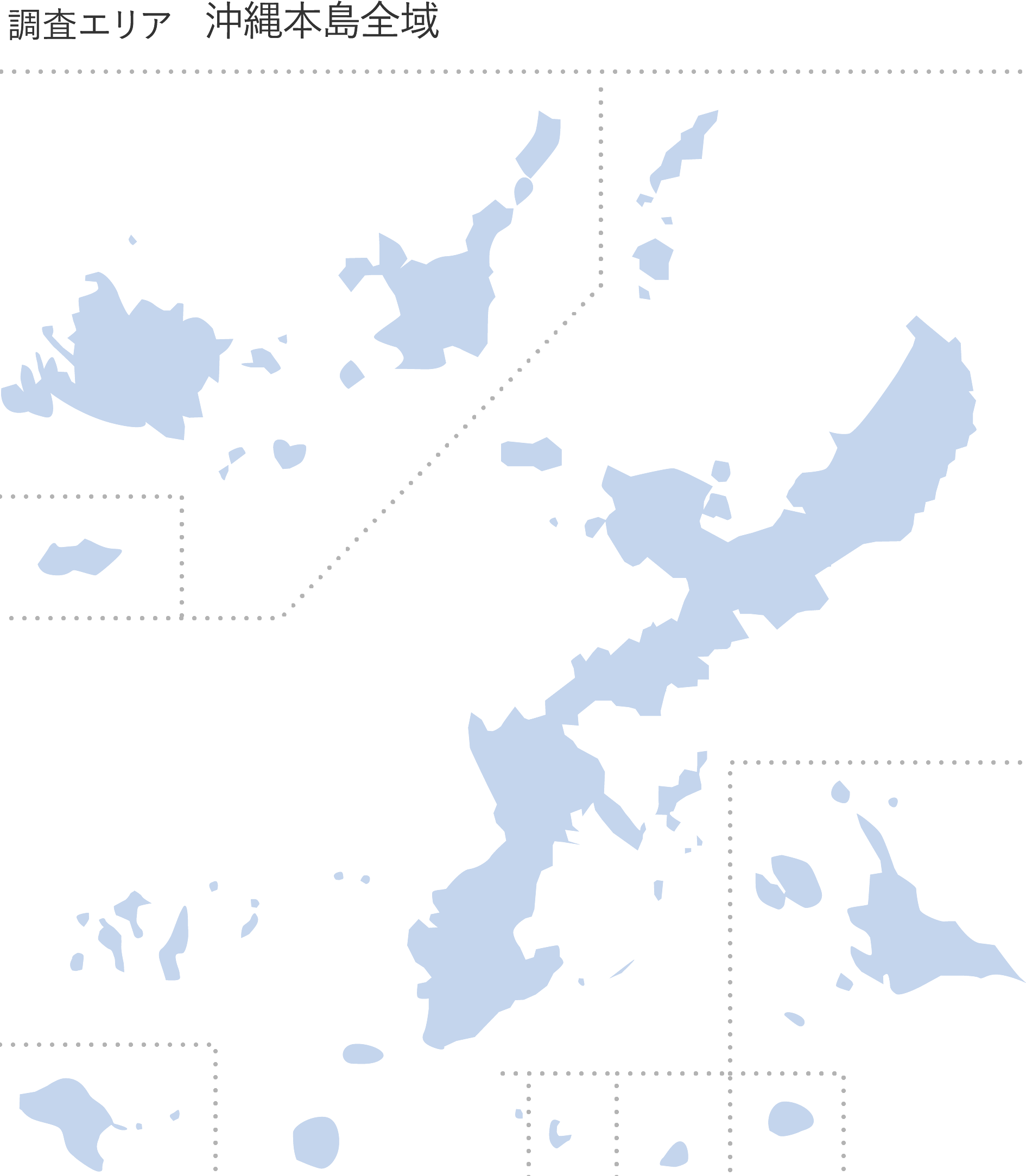 調査エリア　沖縄本島全域